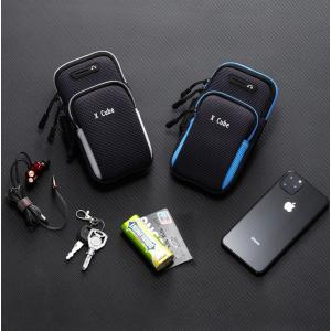 アームポーチ 大容量 ランニングポーチ 防水 イヤホンの専用穴付 アームバンド スマホポーチ ベルト 調整可能 サイクリング ハイキング ギフト