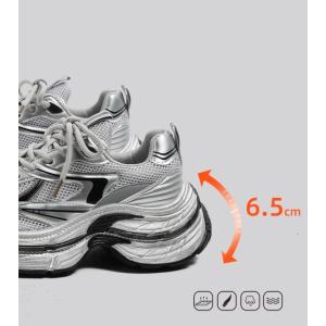 スニーカー レディース 厚底スニーカー ランニ...の詳細画像2