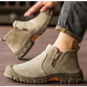 安全靴 ハイカット 作業靴 スエード メンズ レ...の商品画像