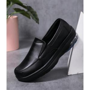 ナースシューズ 黒 白 厚底 4CM 疲れない...の詳細画像1