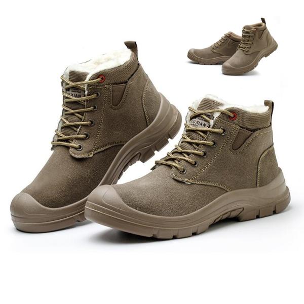 安全靴 ハイカット 防寒作業靴 メンズ レディース 鋼先芯 裏起毛 防水 防寒 スニーカー 滑り止め...