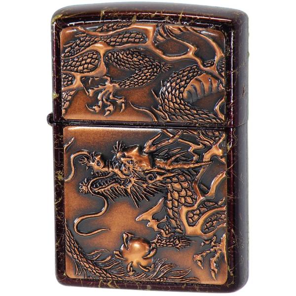ZIPPO ライズメタル 赤龍 金乱糸 赤