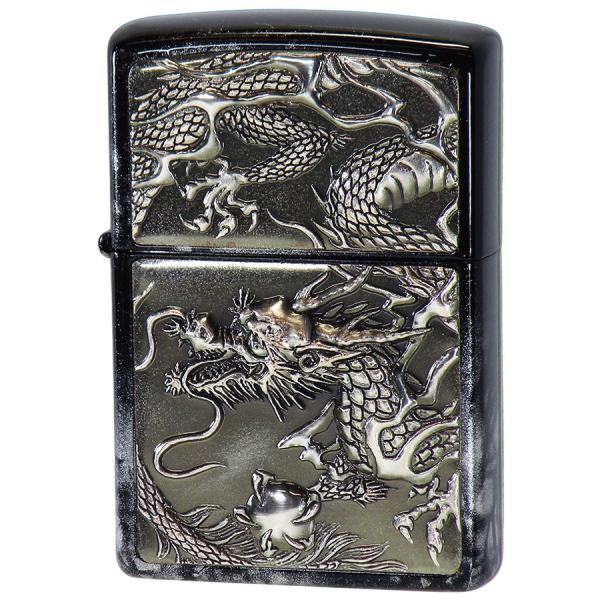 ZIPPO ライズメタル 銀龍 亀甲 銀