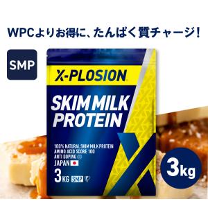 エクスプロージョン スキムミルクプロテイン SMP 100%SKIMMILK 3kg 塩キャラメルホワイトチョコ味 大容量