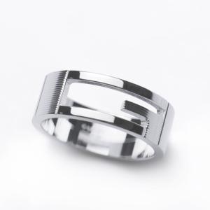 【極美品】 グッチ トレードマーク ライン リング 約10号 A499 極美品】 グッチ トレードマーク ライン リング 約10号 A499