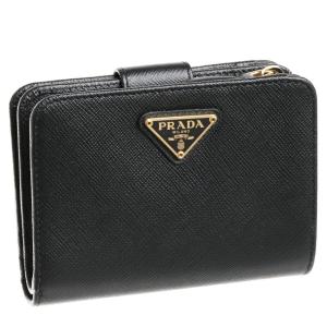 PRADA プラダ 三つ折り財布 レディース ブラック 1MH042 QHH PRADA プラダ 三つ折り財布 レディース ブラック 1MH042 QHH