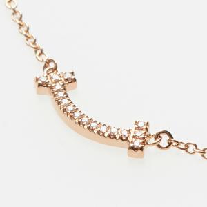 Tiffany&Co. ティファニー ネックレス Tスマイル すぐ発送【Tiffany＆CO】ティファニー ミニ Tスマイルネックレス