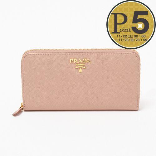 【並行輸入品】 プラダ 長財布 【SAFFIANO METAL】 1ML506 QWA ベージュ系(...