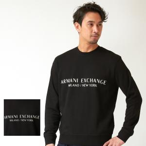 アルマーニエクスチェンジ メンズロゴトレーナー ARMANI EXCHANGE 8NZM88 ZJKRZ ブラック