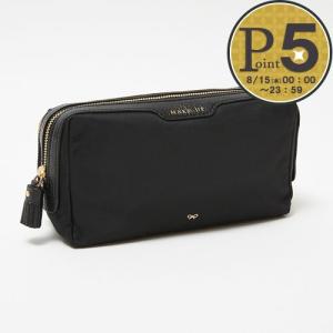 アニヤハインドマーチ ANYA HINDMARCH ポーチ LABELLED 152877 ブラック(BLACK)｜x-sell