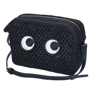 アニヤハインドマーチ ANYA HINDMARCH ショルダーバッグ RAFFIA EYES 174084 ブラック(BLACK)｜x-sell