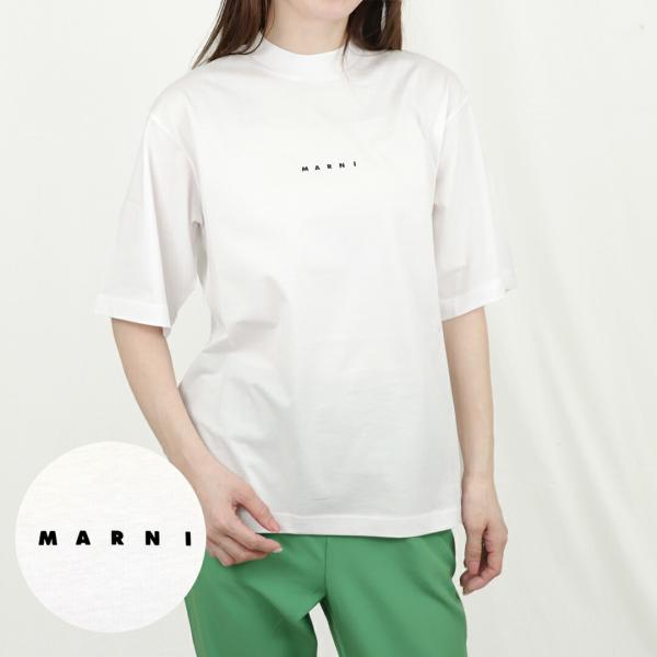 マルニ MARNI レディースロゴTシャツ THJE0263P1 USCS87 LOW01 WHIT...