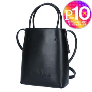 【極美品】Chloe クロエ センス マイクロ トートバッグ ブラック レザー Chloe 24SSモデル クロエ SENSE マイクロトートバッグ【001 BLACK