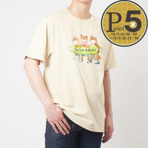 メゾンキツネ MAISON KITSUNE メンズ 半袖 Tシャツ サーフィン フォックス コンフォート Tシャツ MM00120KJ0118 P205 PAPER｜x-sell