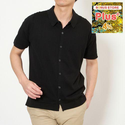 【並行輸入品】 ジョンスメドレー JOHN SMEDLEY メンズ ニットシャツ カーディガン 半袖...