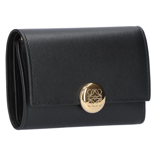 【並行輸入品】 ロエベ LOEWE 折財布 三つ折財布 コンパクトウレット ぺブル バーティカル ウ...