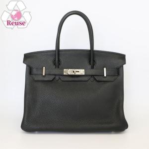 【お取り寄せ】 【リユース品】 エルメス HERMES バッグ ハンドバッグ バーキン30 ブラック/シルバー金具｜x-sell