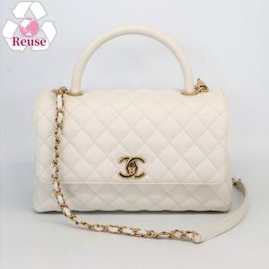 【お取り寄せ】 【リユース品】 シャネル CHANEL バッグ ショルダーバッグ ココハンドル 2WAYチェーンショルダーバッグ A92991 ホワイト/ゴールド金具｜x-sell