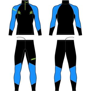 ケーブイプラス KV+ クロスカントリースキー ジュニアレーシングスーツ ラハティー ツーピース ブ...