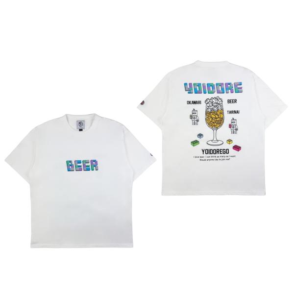 よいどれ YOIDORE 826210 ブロックビール ポケット Tシャツ カラーホワイト(90) ...