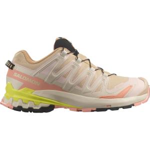 サロモン SALOMON L47271000 WOMEN XA PRO 3D V9 GTX カラーHazelnut/EnglishRose/SafetyYellow TRAIL RUNNING ゴアテックス トレイルランニングシューズ｜xc-ski