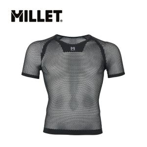 ミレー MILLET MIV01566 ドライナミック メッシュ ショートスリーブ カラーBLACK-NOIR(N0247) DRYNAMIC MESH メンズ アンダーウェア インナー スポーツ 登山｜xc-ski