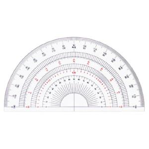 ドラパス 半円分度器 アクリル製 30cm 16507