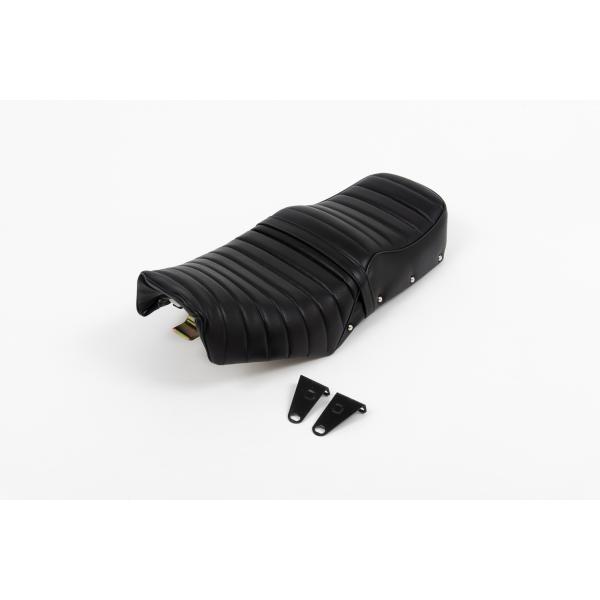 GN125 GN125H GN125-2F シート 座席 黒 鋲打ち ベルト付き タックロール 社外...