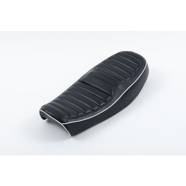 SR400 SR500 シート 座席 カスタム用 社外品 黒 白パイピング