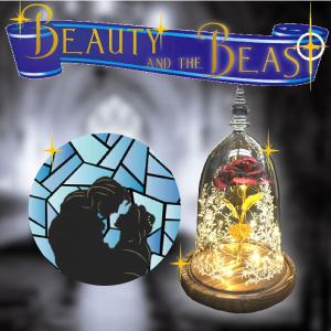 【レビューを書いて宅急便送料無料】美女と野獣ライト 魔法の薔薇のライト Beast and the Beauty light  ガラスドーム  ガラス製 LED ベル　ディズニー