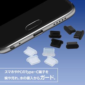 Type-C シリコン 保護キャップ 10個セ...の詳細画像1