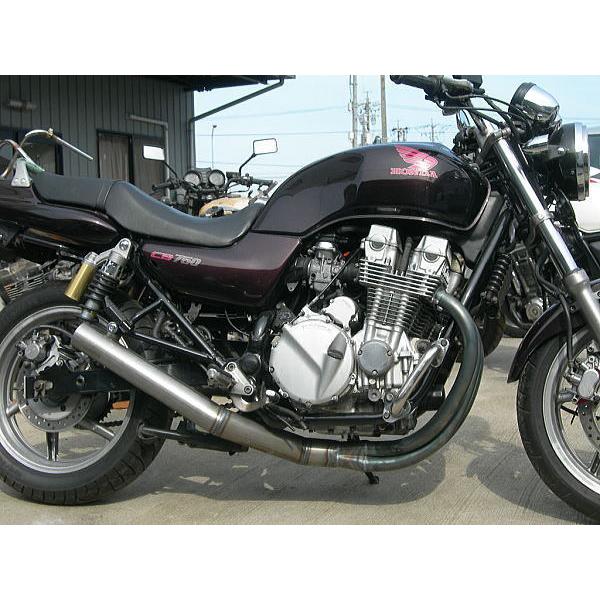 CB750(RC42)用 ショート集合 （黒）【 ゼス管ショートマフラー 手曲 】