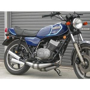 RD250/400最終型用 クロス右2本出しチャンバー 黒 【 ゼス 】｜xessmotor-1