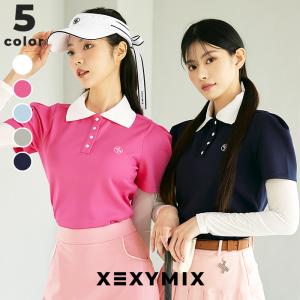 XEXYMIX ゼクシィミックス ゼクシーミックス ゴルフ ゴルフウェア GOLF 半袖 ポロシャツ トップス カットソー 韓国 おしゃれ かわいい GT3005G｜xexymix