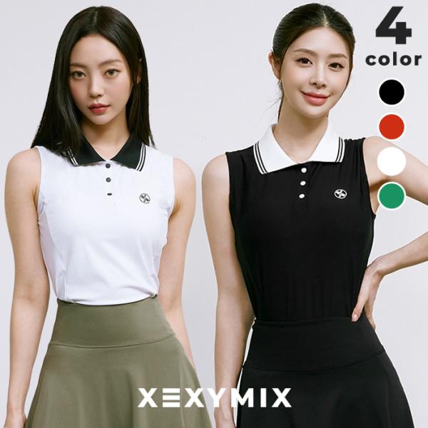 XEXYMIX ゼクシィミックス ゼクシーミックス ゴルフ ゴルフウェア GOLF ノースリーブ ポ...