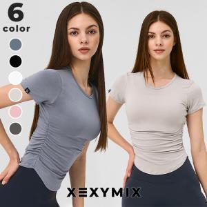 XEXYMIX ゼクシィミックス ゼクシーミックス クロップド丈 半袖 Tシャツ ヨガトップス ヨガウェア トップス XA5426G