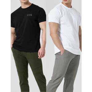 ヨガウェア メンズ 半袖 Tシャツ 速乾 トレ...の詳細画像4