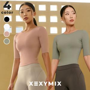 XEXYMIX ゼクシィミックス ゼクシーミックス ブラトップ ブラカップ パッド 付き トップス ヨガトップス ヨガウェア XT4373H