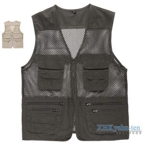 フィッシングベスト メンズ ベスト メッシュ 釣り アウトドア