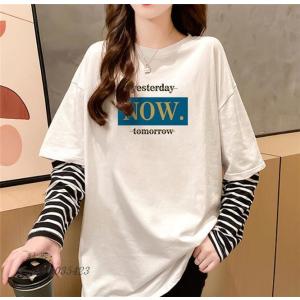 Tシャツ レディース レイヤード 長袖 重ね着 カットソー ゆる着痩せ トップス ブラウス 春服 Sdh1u 奇跡の花 通販 Yahoo ショッピング