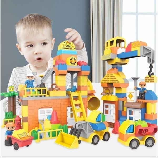 ブロック おもちゃ こども レゴ積み木交換品 デュプロ交換 都市建設 ショベルカー ブルドーザー カ...