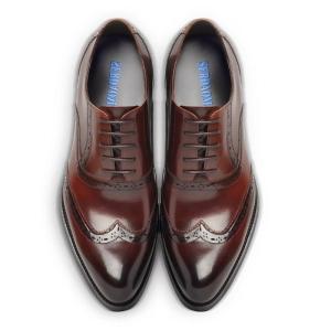 定番!! 新品 メンズビジネスシューズ 天然皮革ウィングチップ　紳士靴　 ２色 ブラック&ダークブラウン 　SE (F371-377B)