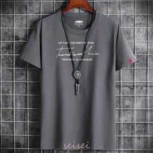 Tシャツ メンズ 半袖 シンプル お兄系 クル...の詳細画像4