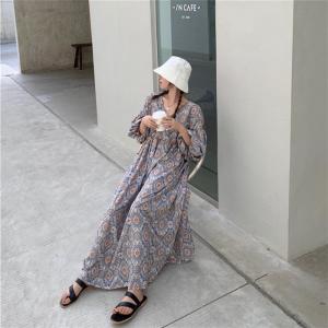 ワンピース 夏 レディース きれいめ ぽわん袖...の詳細画像3