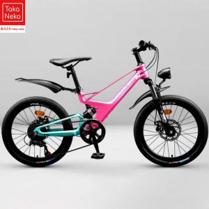 子供用自転車 子供用マウンテンバイク マグネシウム合金フレーム 変速 滑り止めタイヤ 前後ディスクブレーキ サスペンション カゴ?泥除け付き 男の子と女の子 中
