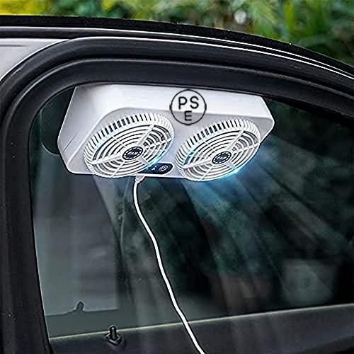 車用排気ファン 車載扇風機 換気扇 USB 冷却空気 ファンの分離設計 消臭 熱気排出 車内換気 空...