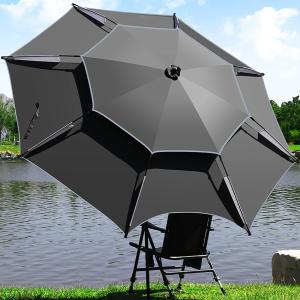 ポータブル フィッシングパラソル ガーデンパラソル UVカット 日傘 雨傘 200cm 220cm 240cm 釣り用傘 360度回転 庭 アウトド 屋根 ビーチ キャンプ テラス ポー