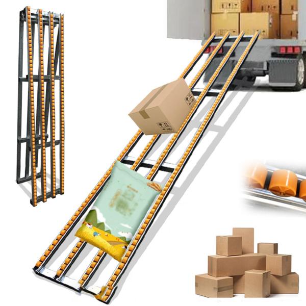 重力コンベア 輸送機 ローラコンベヤ 荷役滑り台 伝送ベルト用アイドラー 梯子 重力伝送 折りたたみ...