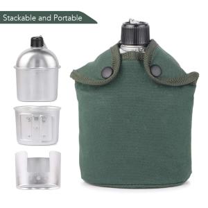 3ピース調理器具セットアルミ軍食堂カップ薪スト...の詳細画像1