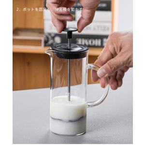 ミルクフォーマー 手動 ふわふわミルク泡立て器...の詳細画像1
